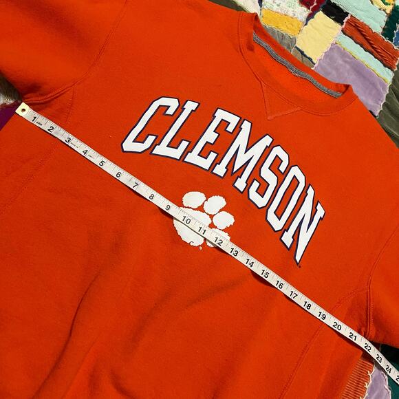 Russel Athletics Clemson Tigers Orange Sweatshirt Crewneck Large - Picture 5 of 6